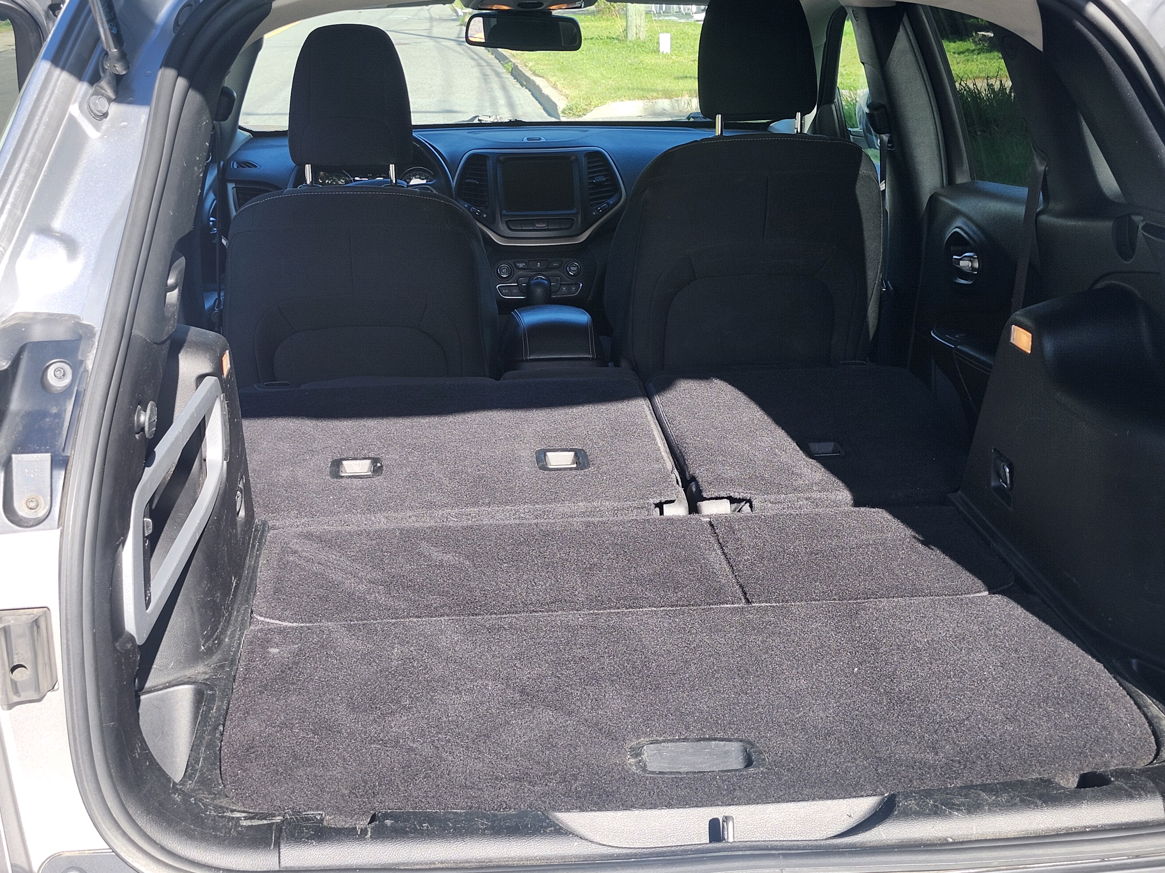 Sièges arrière rabattus